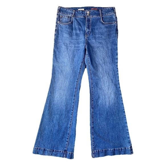 Pilcro Denim - Anthropologie Pilcro Relaxed High Rise Wide Leg Jeans 32x32 Blue Pants